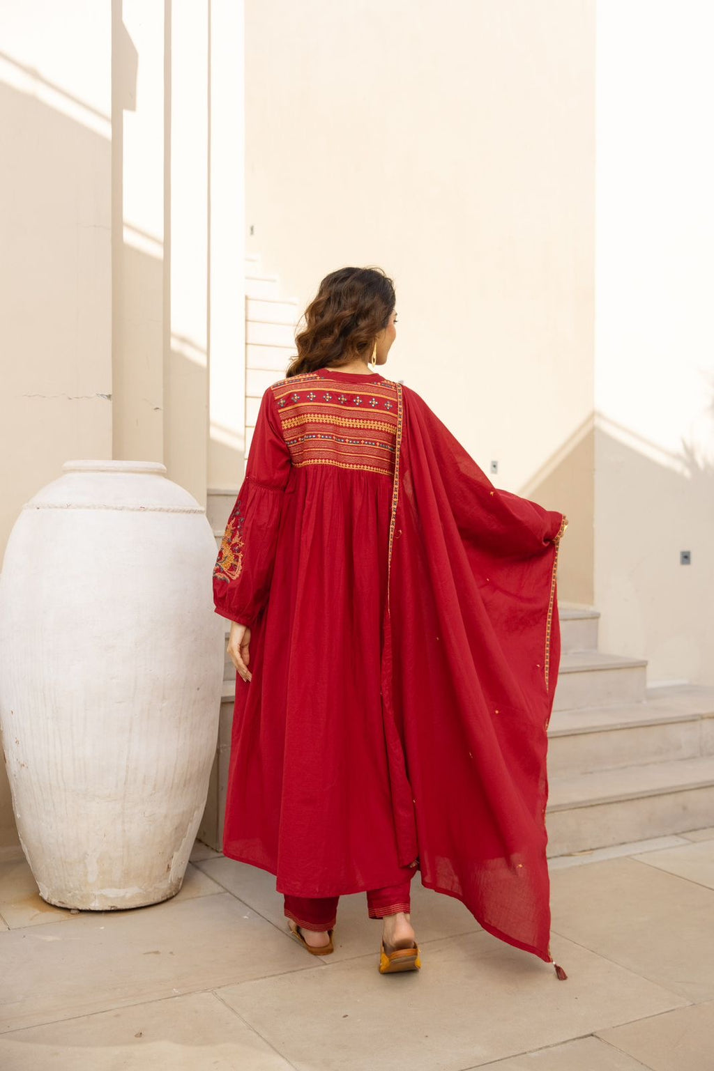 Crimson Noor Embroidered Suit Set