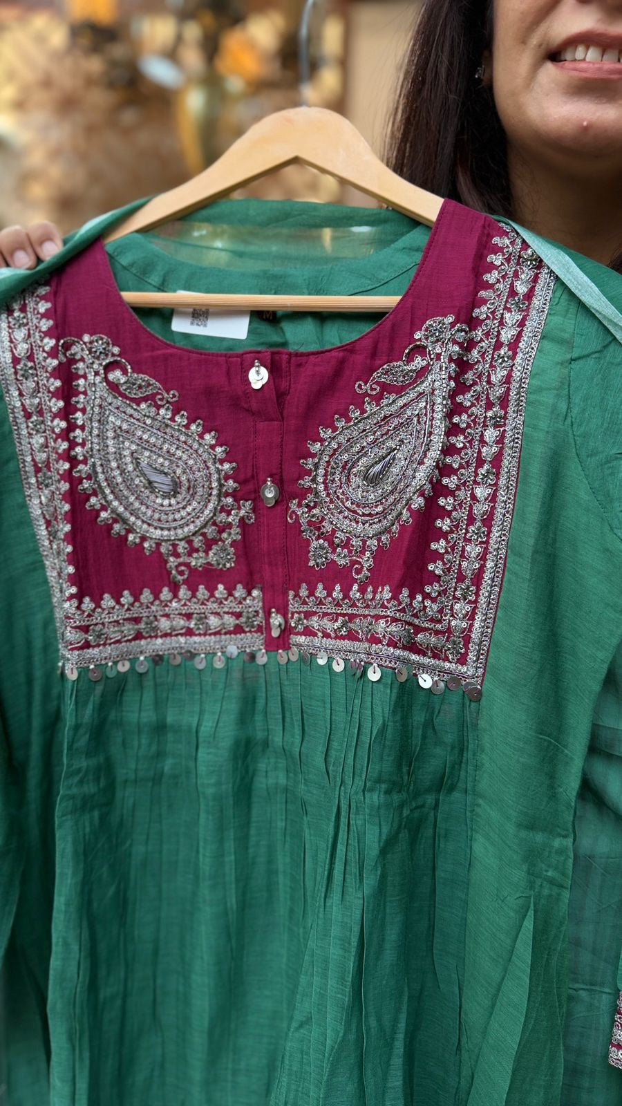 The Paisley Has a Party – Mul Chanderi Suit Set