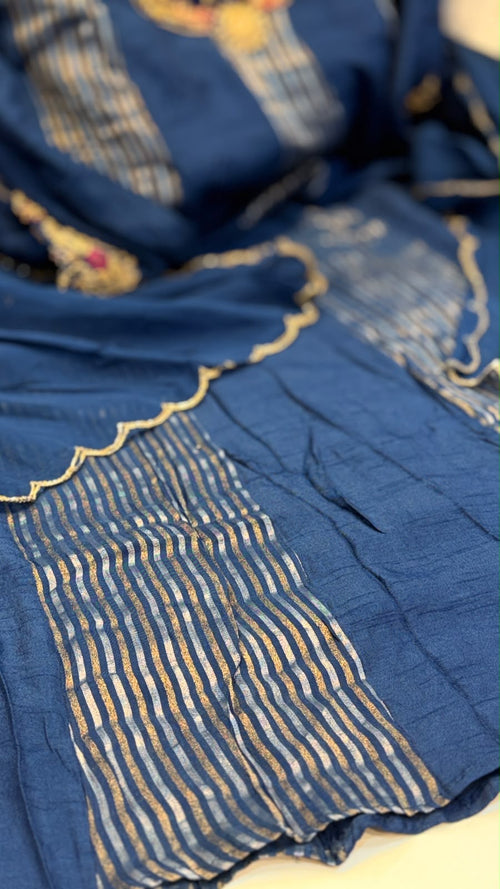 Navy Gold Matrix – Russian Silk with a pinch of lurex
