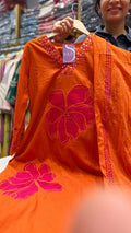 Rustic Pink Applique Suit Set