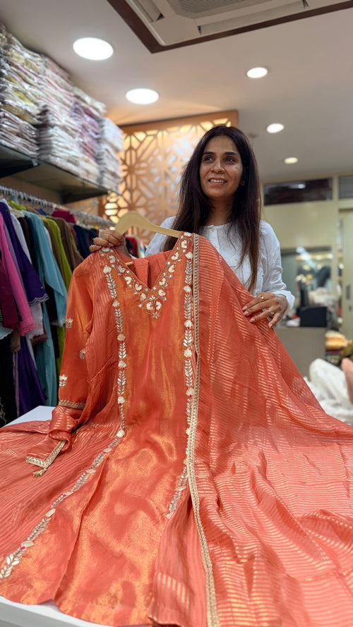 Saffron Luxe Zari Suit Set