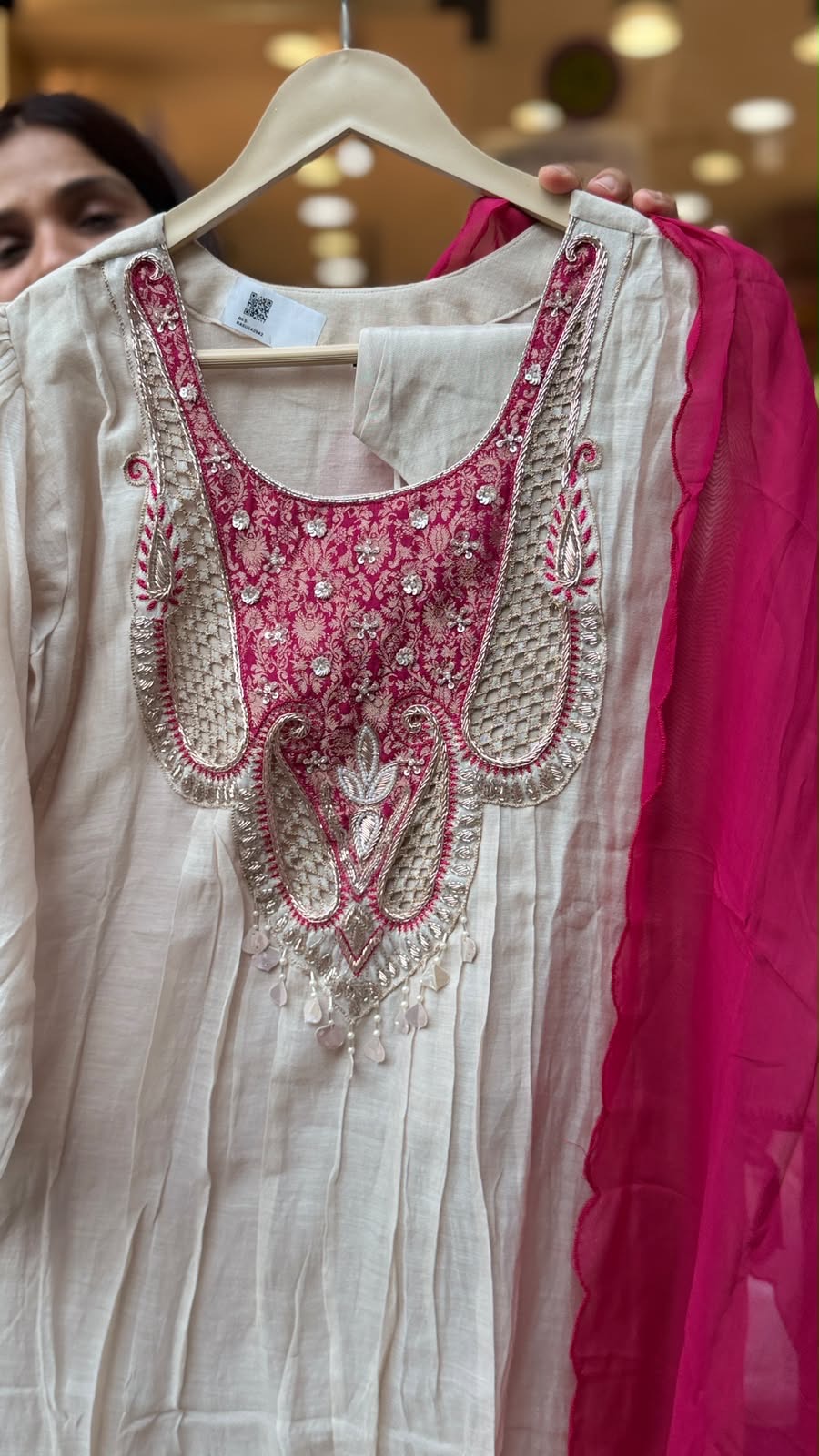 Rouge Royale Mul Chanderi Suit Set
