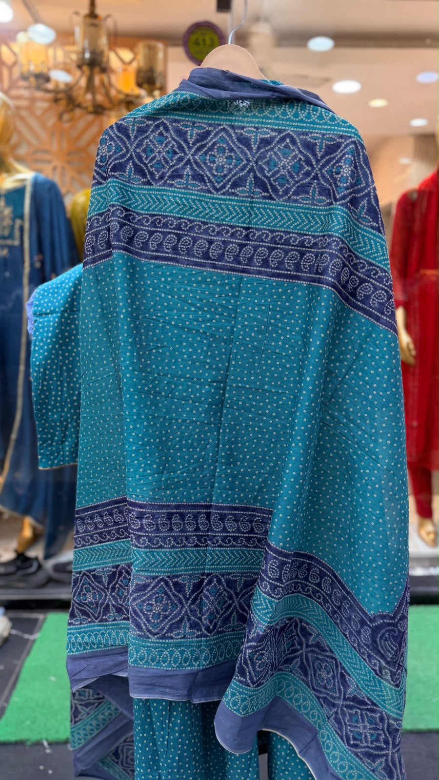 The Bandhani Geometry – Anarkali Suit Set ⭐