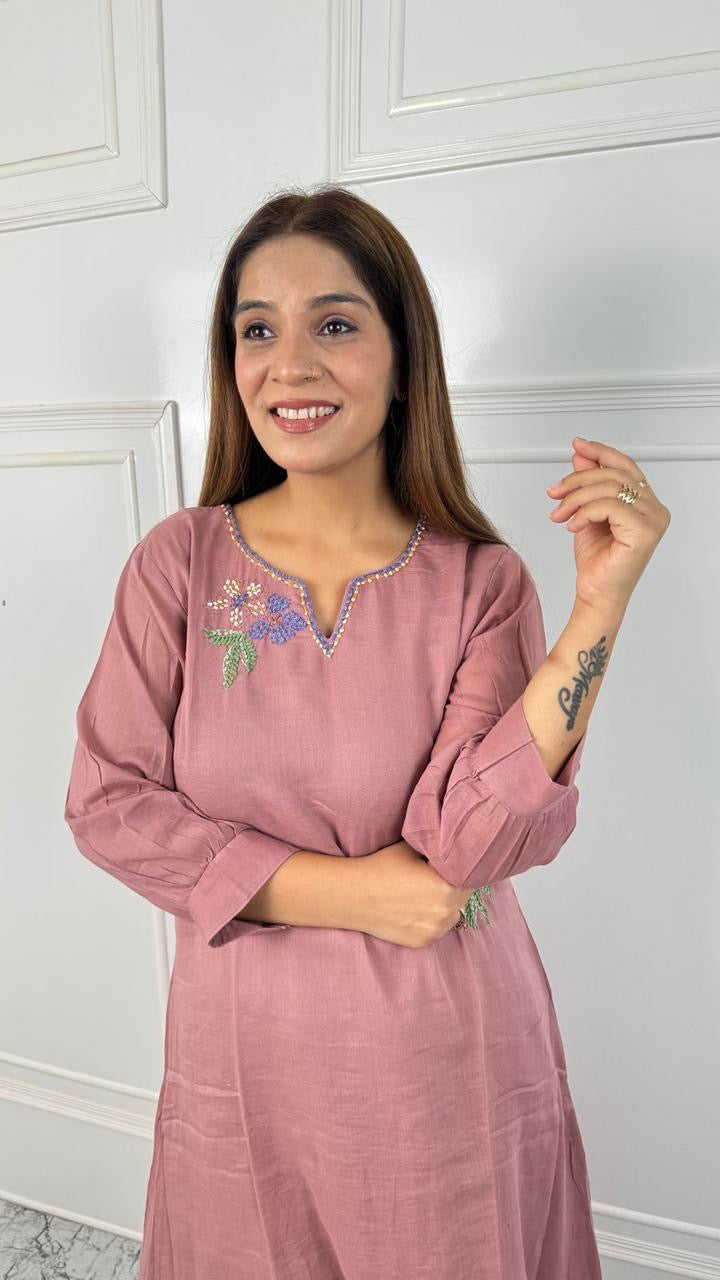Mouve Mul Cotton Kurta Pant