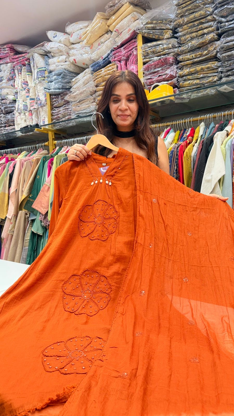 Mul Cotton Suit Set (4 Colors )