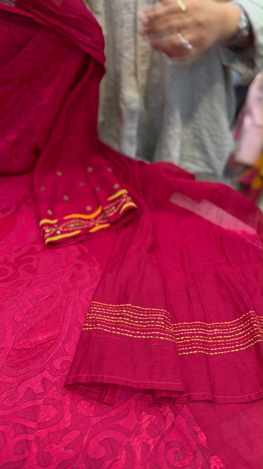 The Colour Kept a Secret – Textured Mul Chanderi