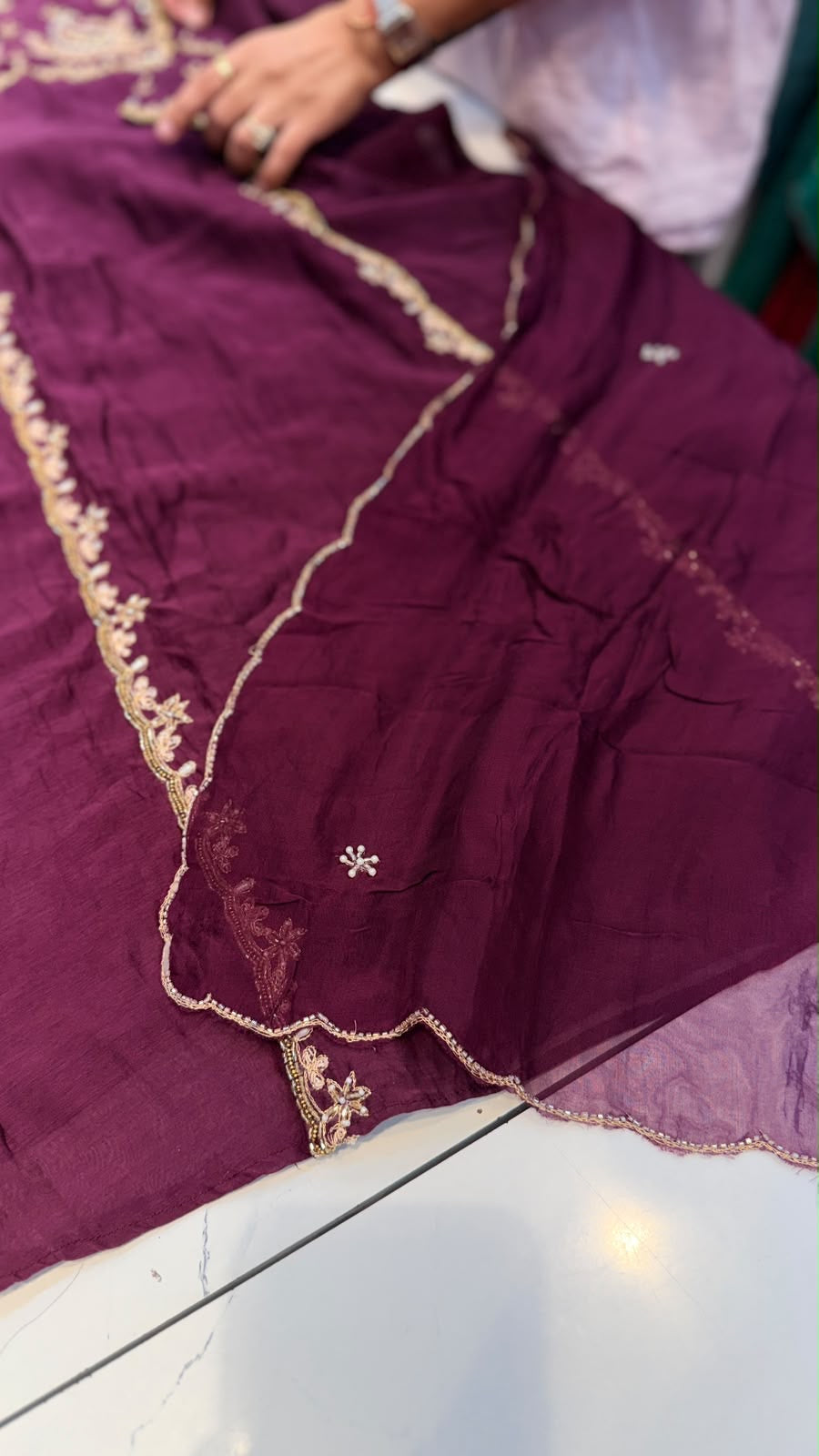 Two Shades of Splendour – Embroidered Festive Suit Set ✨