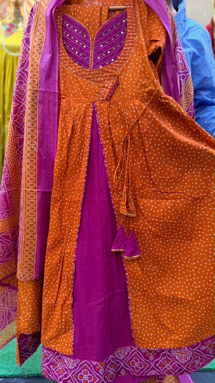 The Bandhani Geometry – Anarkali Suit Set ⭐