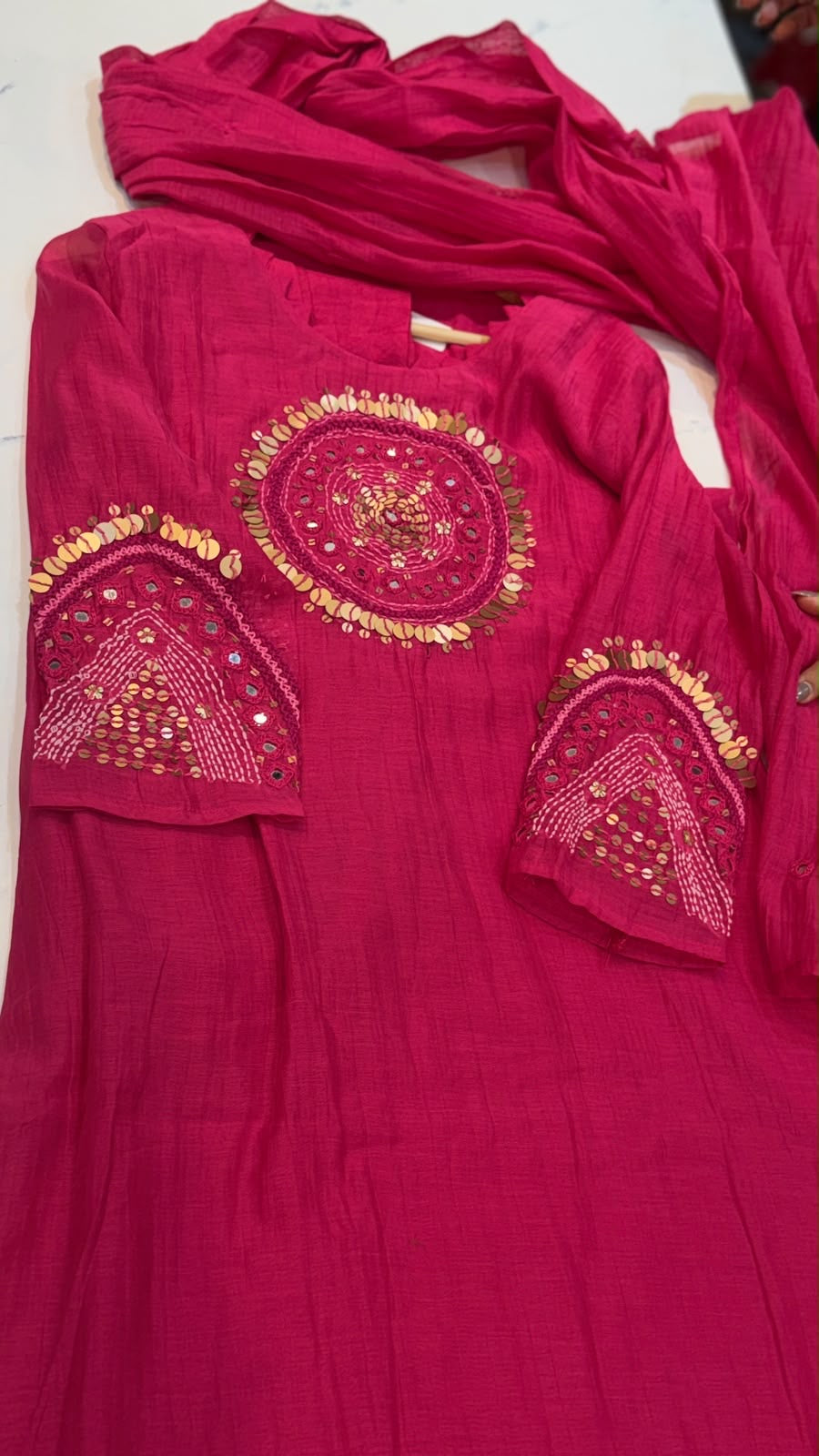 The Circle Has It – Mul Chanderi Suit Set