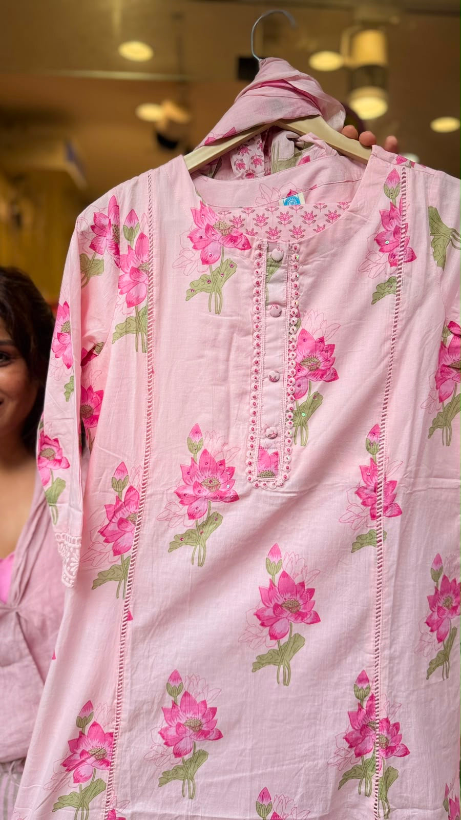 Lotus Whisper Mul Cotton Suit Set