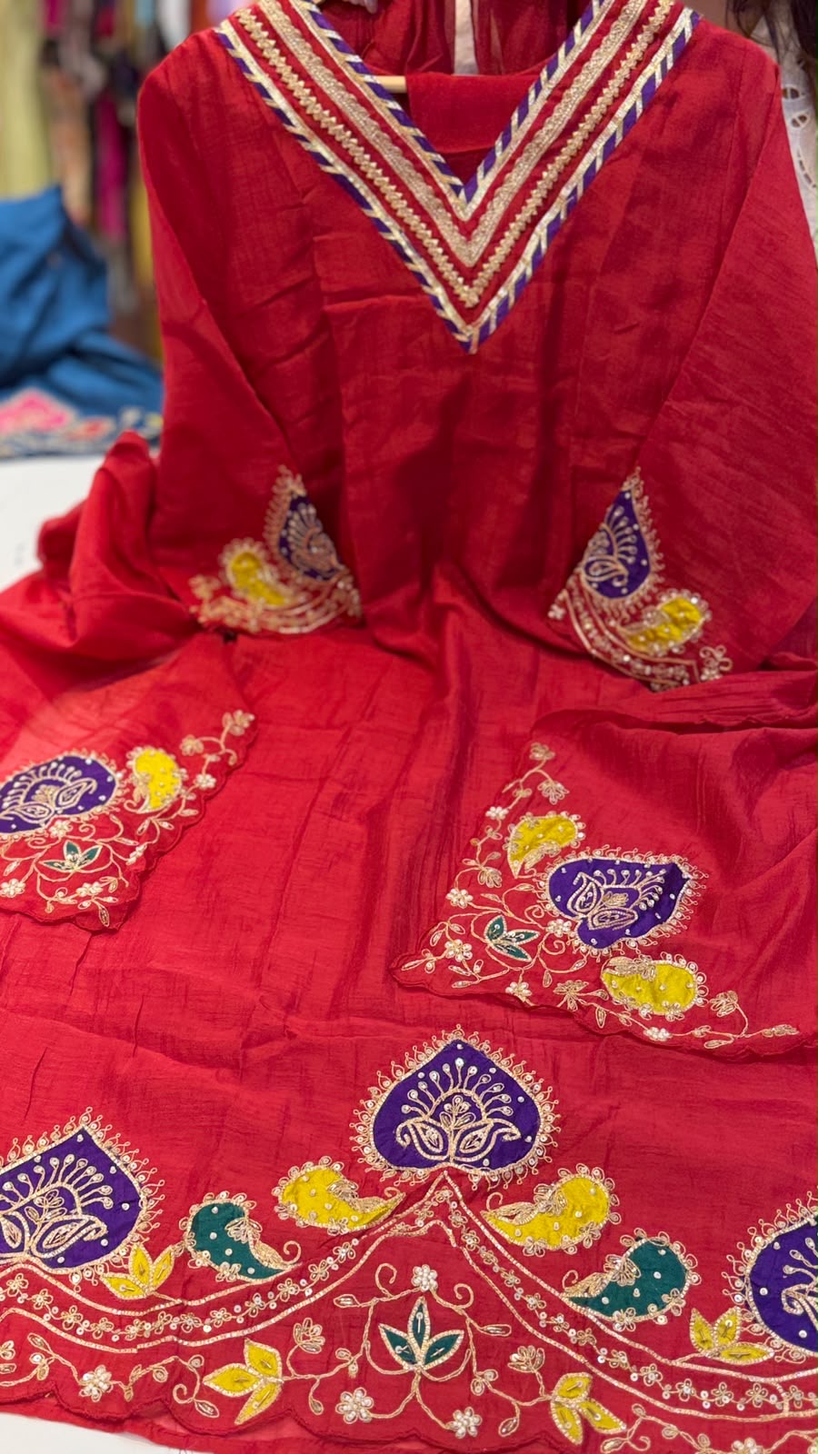 Paisleys in High Society – Mul Chanderi Suit Set