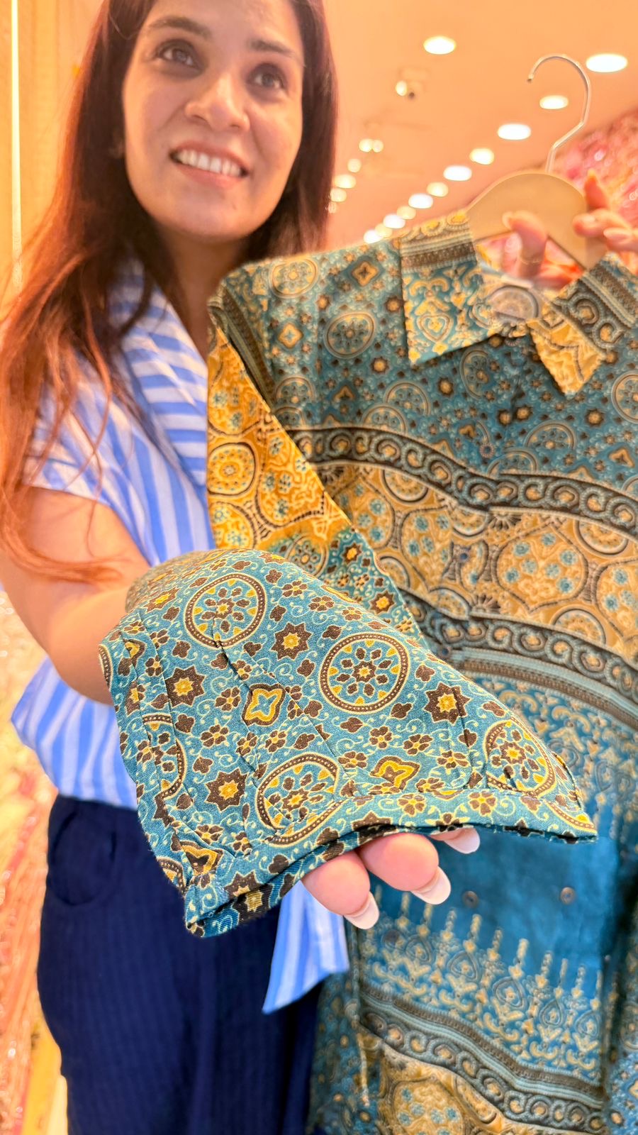 Azure Regal Print Shirt