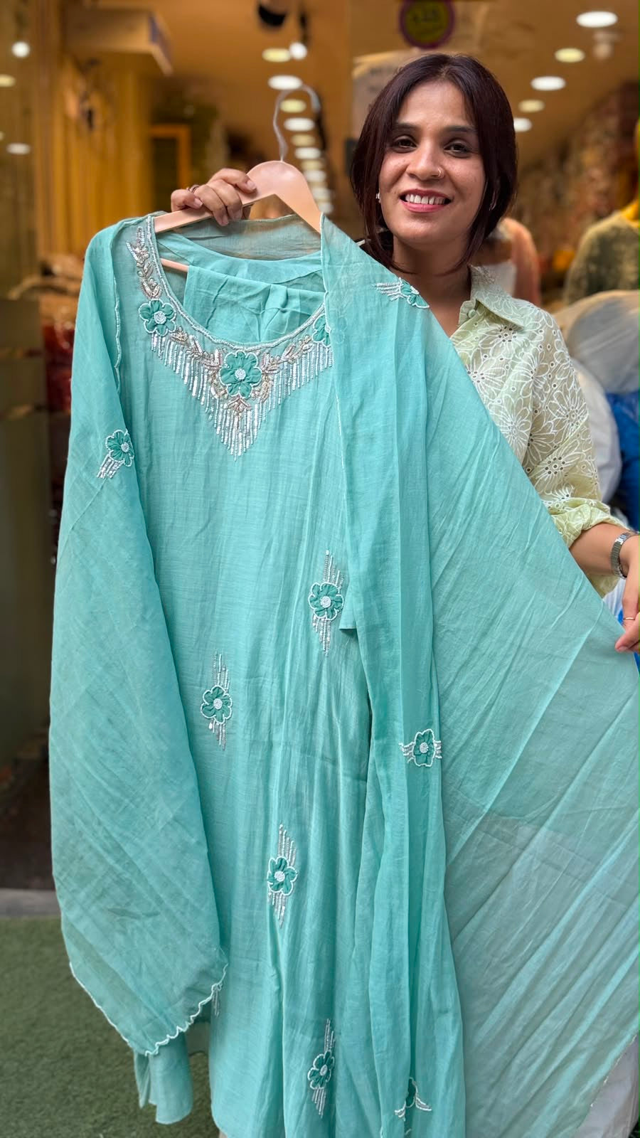 Moonflower Grace— Mul Chanderi Classics