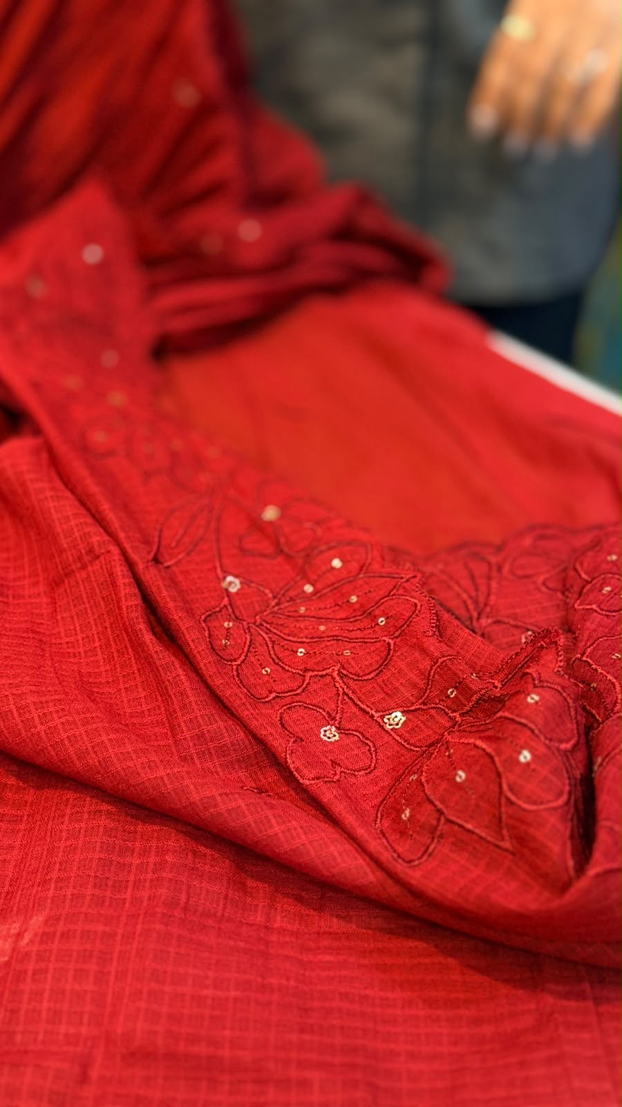 The Scarlet Detail – Kota Doria Suit Set