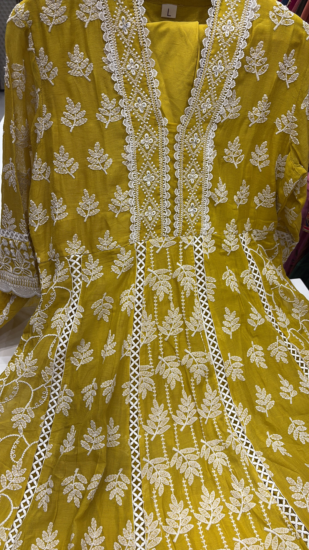 Sunlight blush – Chikankari Anarkali