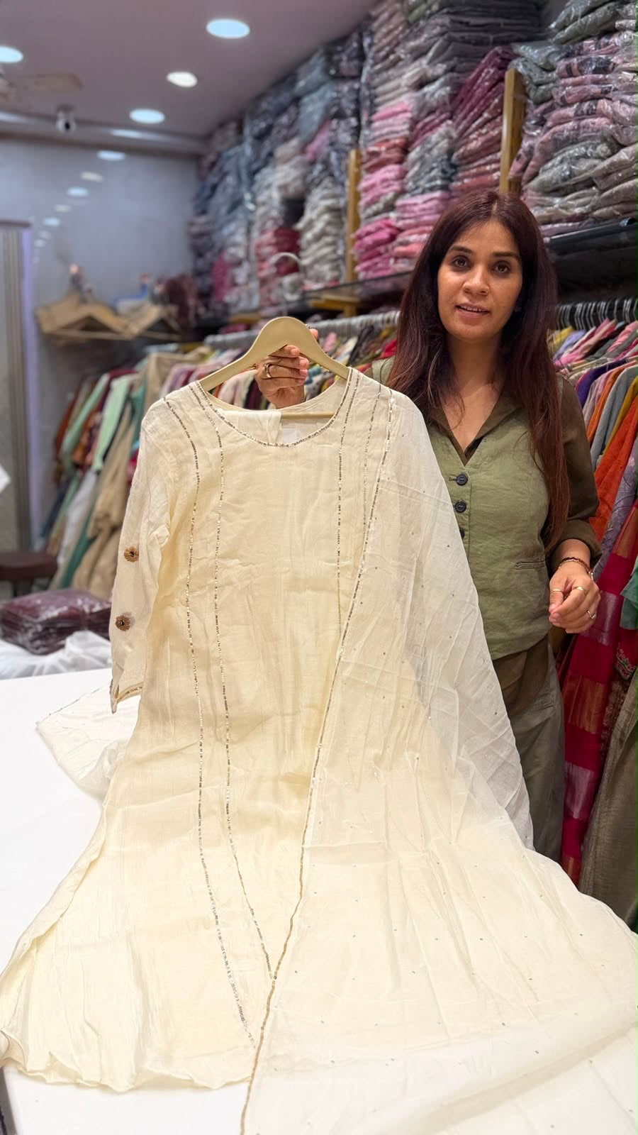 ~ Golden Hour Grace — Radiant Mul Chanderi Luxe ~