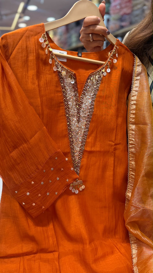 Dipped in Radiance – Mul Chanderi Suit Set