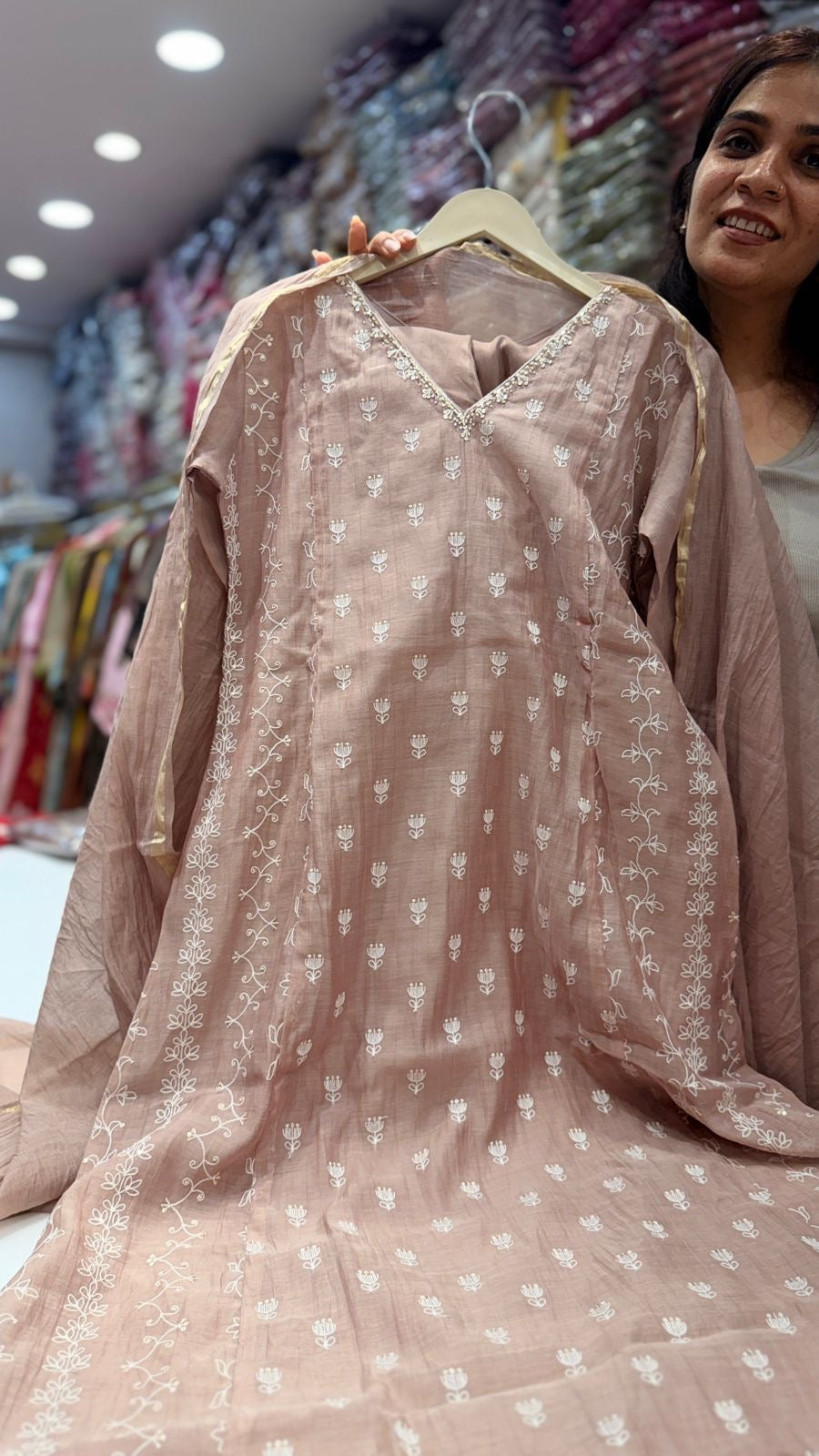 Dust Rose’ Mul Chanderi