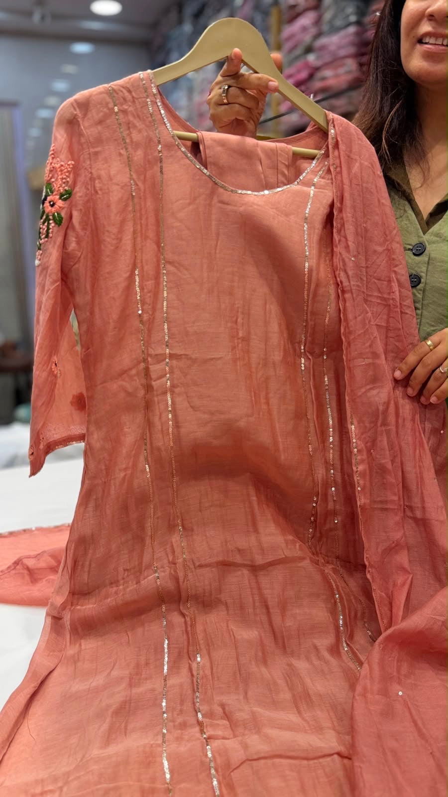 ~ Golden Hour Grace — Radiant Mul Chanderi Luxe ~