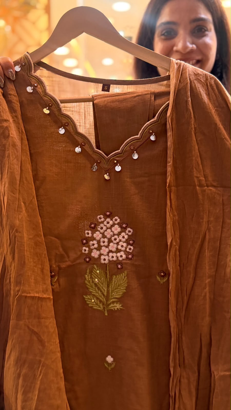 Petals, Precisely Placed – Embroidered Suit Set