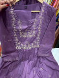 Title: Plum in Full Bloom – Anarkali Suit Set