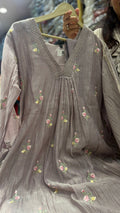 Misted Rose Mul Chanderi Suit Set