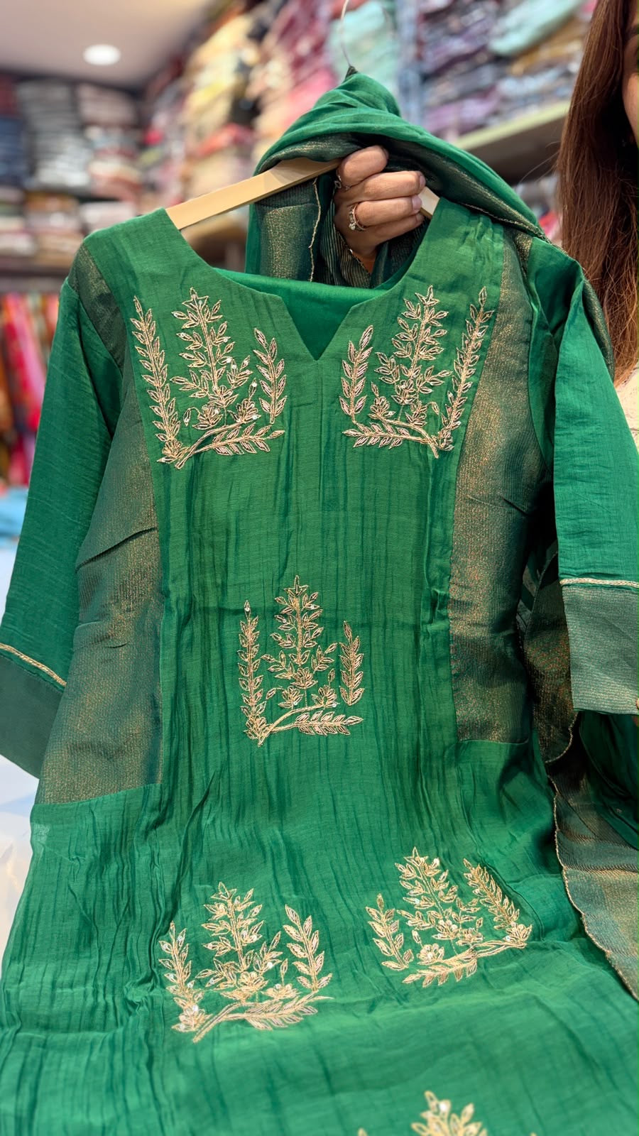 Botanical Alchemy – Mul Chanderi Suit Set