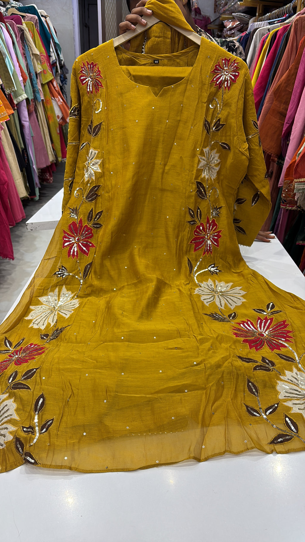 The Botanical Borderline – Mul Chanderi Suit Set