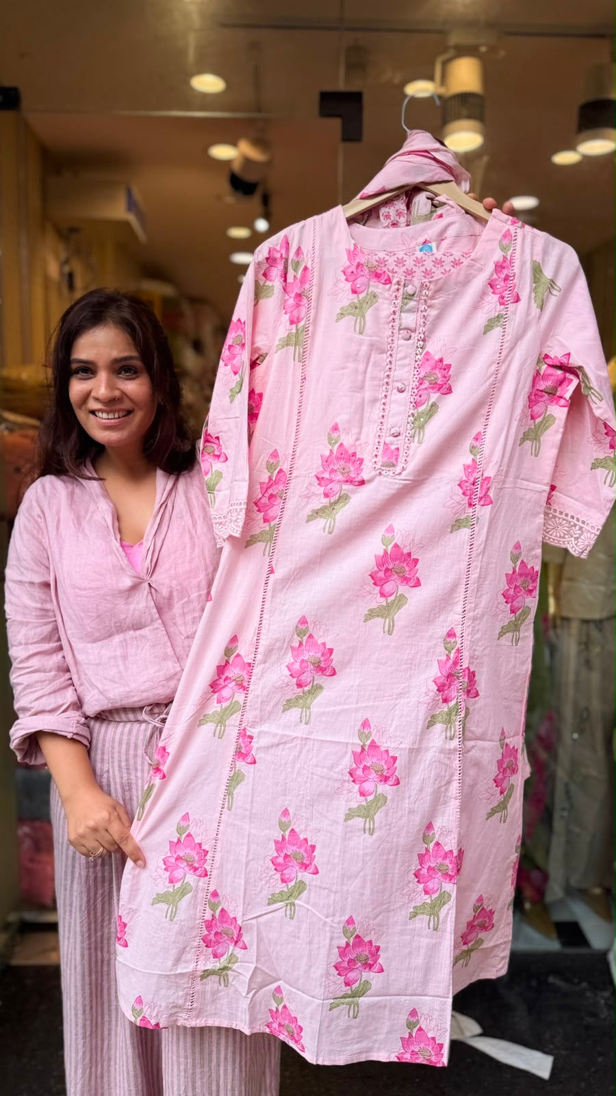 Lotus Whisper Mul Cotton Suit Set
