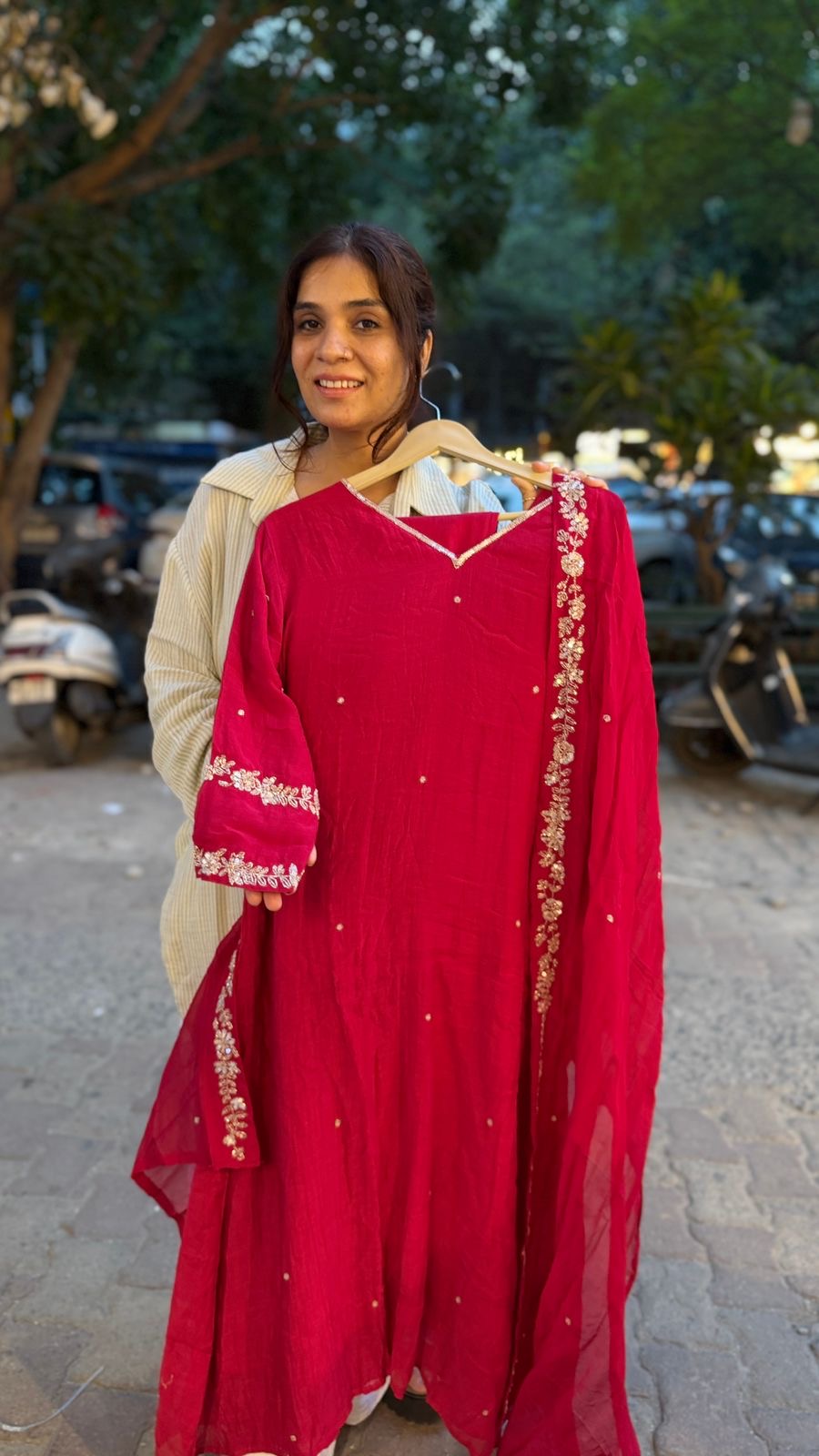 Starlit Grace Mul Chanderi