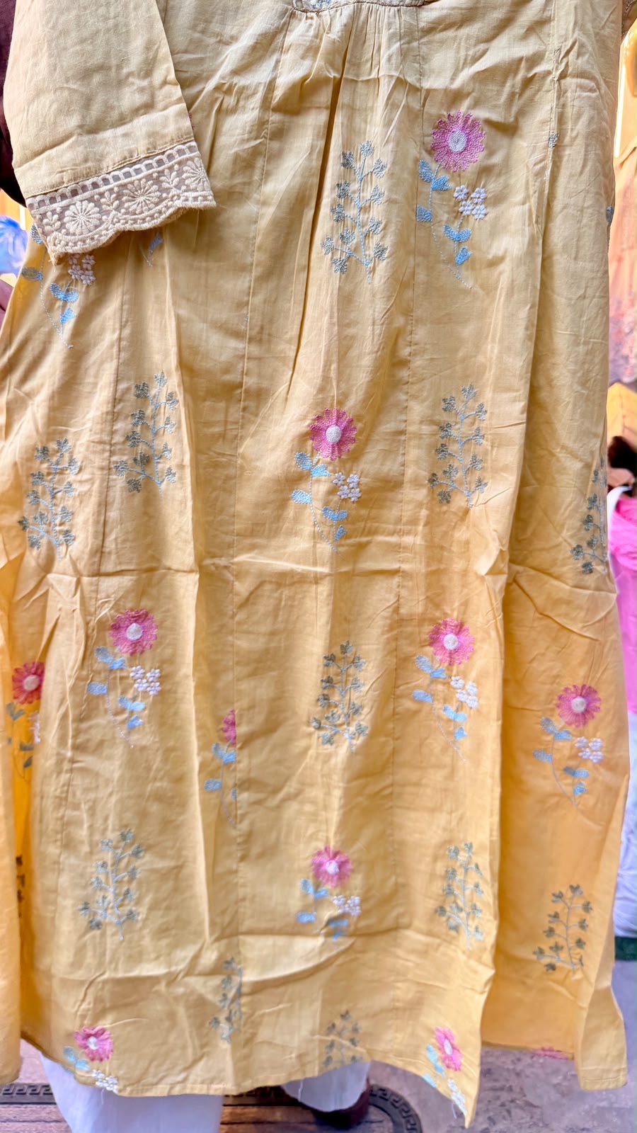 Sunlit Blossom Mul Cotton Kurta Pant