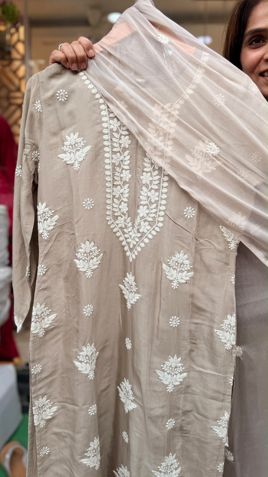 The Art of Soft Elegance – Pure Masleen Embroidered Suit Set
