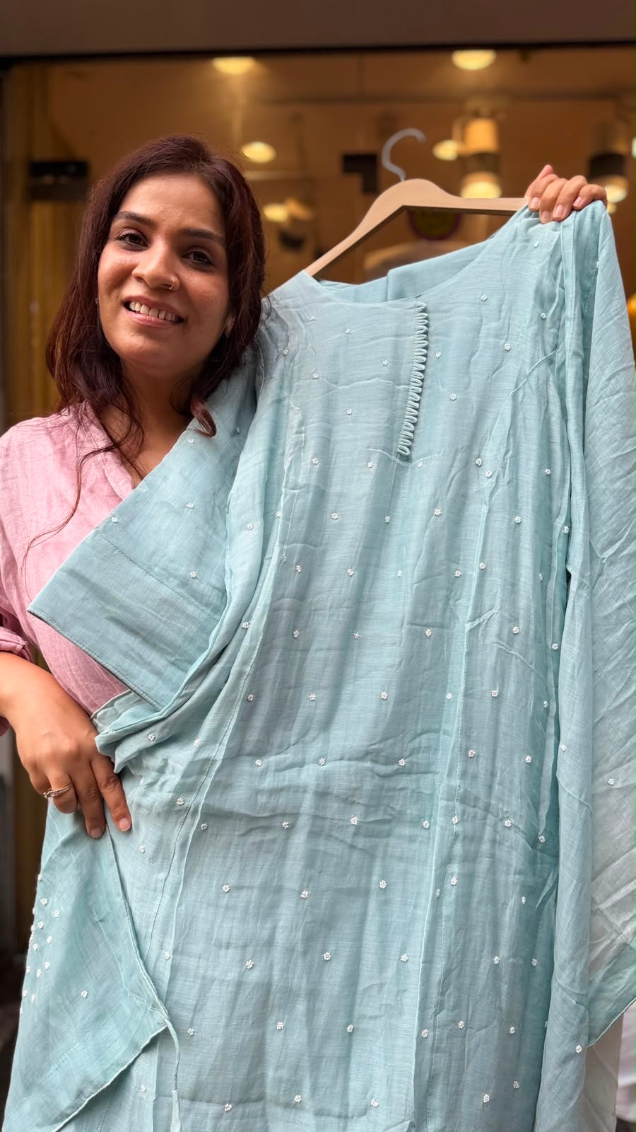 Dew & Drape — A Poem in Mul Chanderi