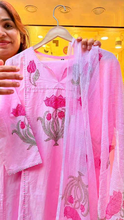 Petaline Muse— Blush Lotus Suit Set