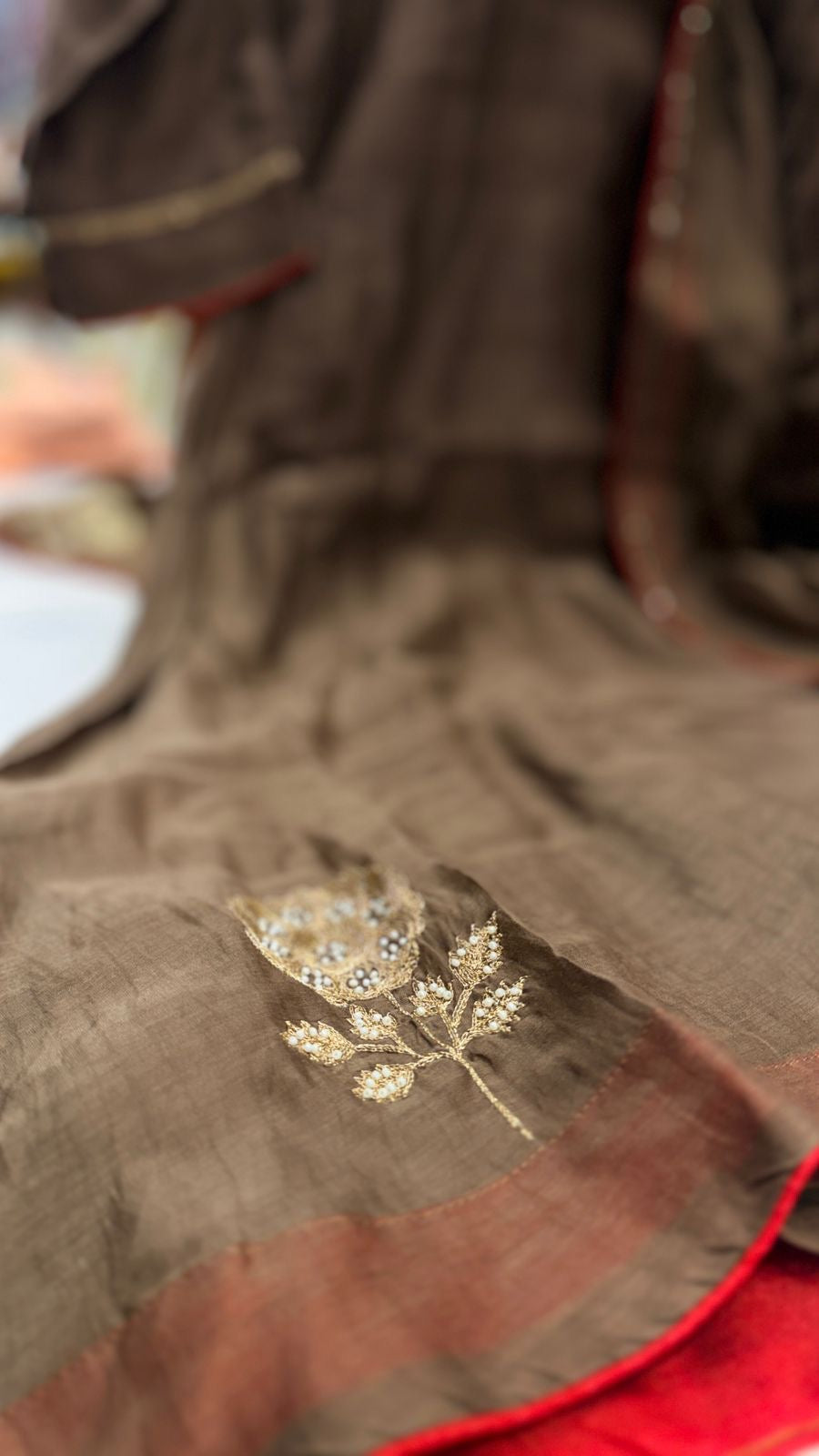 Emerald & Mocha Mul Chanderi Grace Set