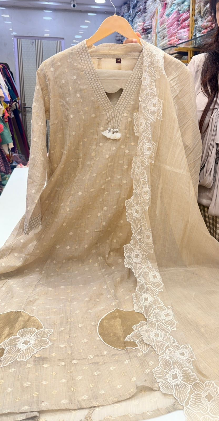 Camilla Jamdani Mul Chanderi Suit Set