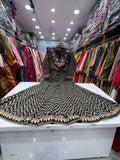 The Chevron Canvas – Printed Flared Anarkali
