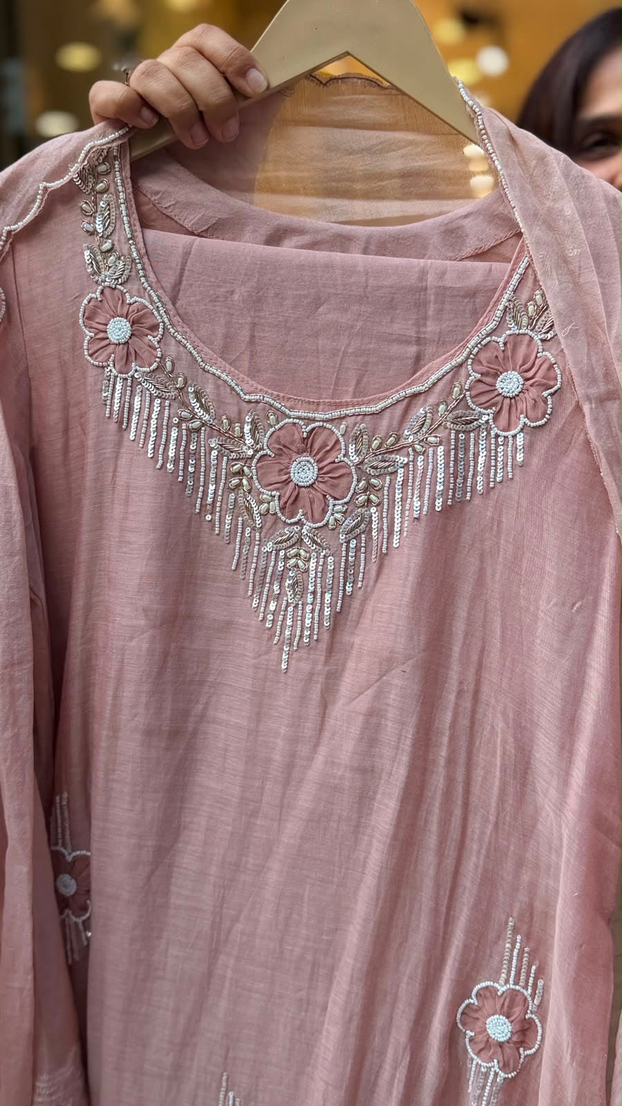 Moonflower Grace— Mul Chanderi Classics