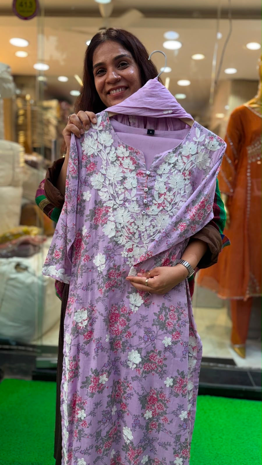 Petal Symphony Embroidered Suit Set