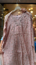 Blush Petal Whisper – Embroidered Mul Chanderi Suit