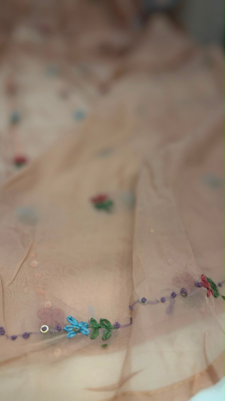 The Floral Cadence - Mul Chanderi Luxe