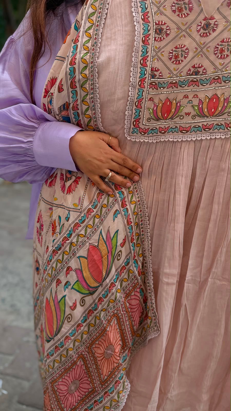 Lotus Reverie Mul Chanderi Suit Set