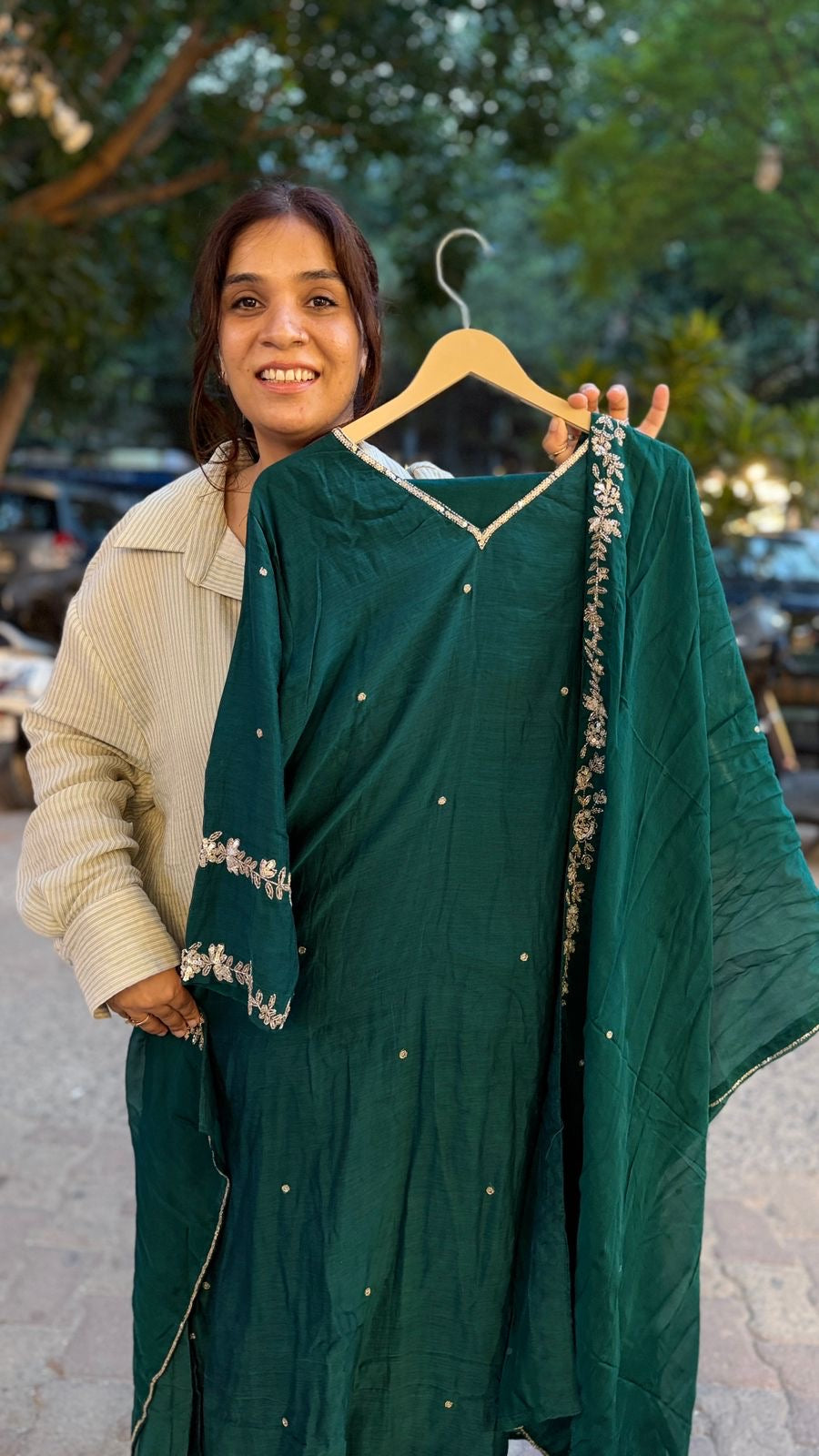 Starlit Grace Mul Chanderi