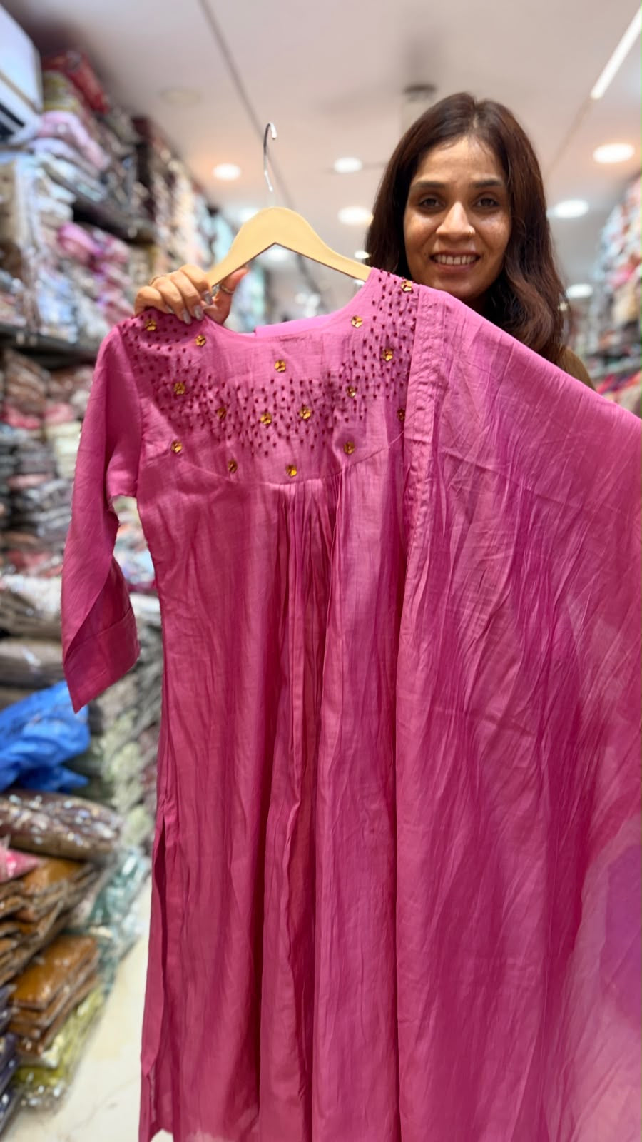 Pink, With a Point of Gold – Festive Suit Set ⭐