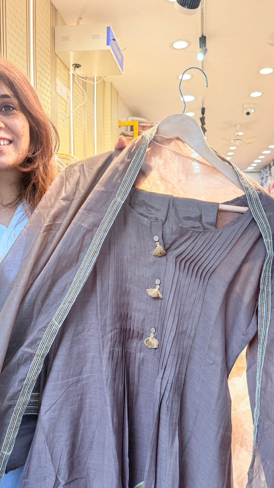 Dusky Flora Mul Chanderi