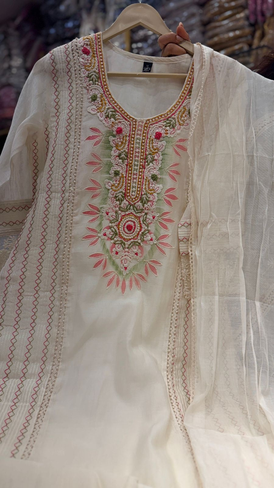 Ivory Bloom Karachi Style Suit Set