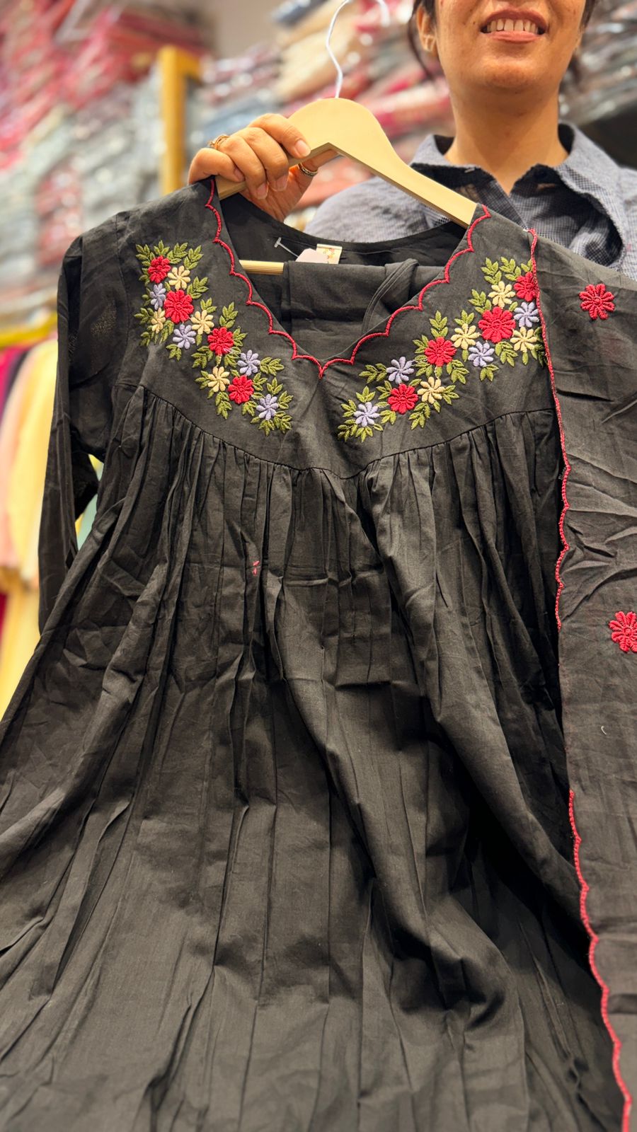 Black Midnight Embroidered Suit Set