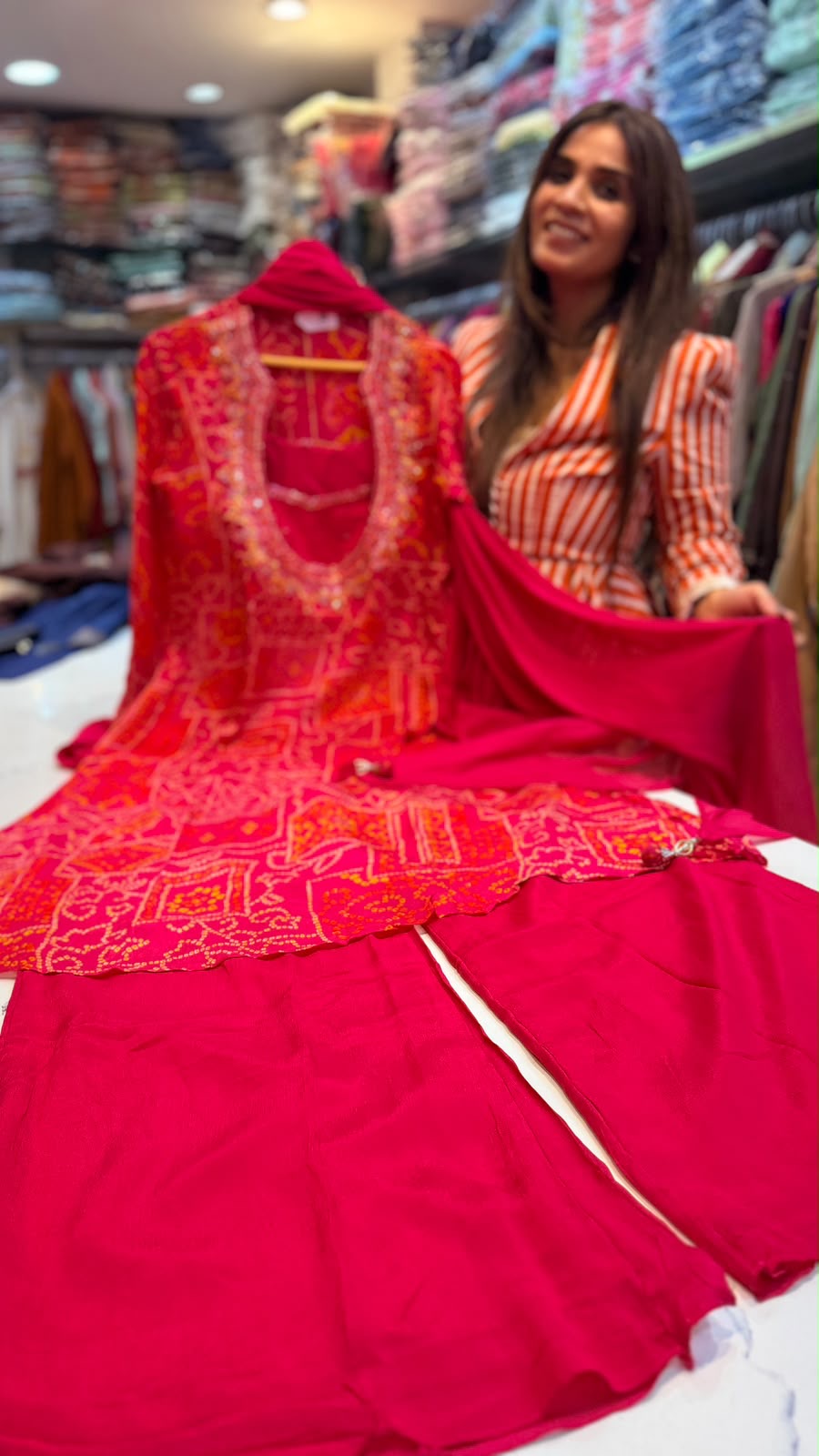Bandhej in Full Bloom – Festive Divider Set