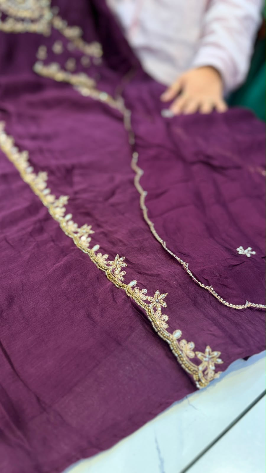 Two Shades of Splendour – Embroidered Festive Suit Set ✨