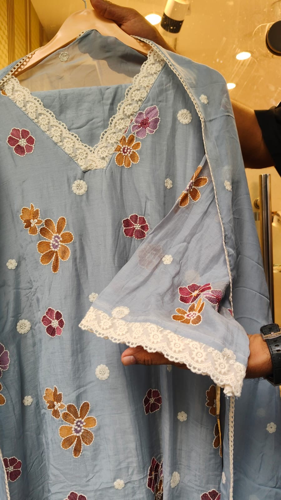 ~ Wisteria & Lace — Mul Chanderi Couture ~